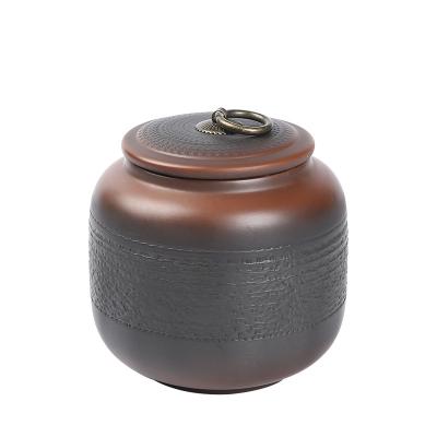 China High Quality Classic Round Brown Promotion Diamond Crystal Tea Sugar Coffee Storage Tank Kitchen Storage Jars for sale