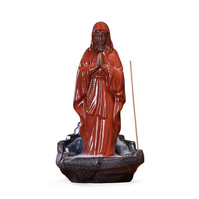 China Creative Tower Censer Flowback Incense Censer Jesus Smoke Ceramic Wholesale Chinese Backflow Censer for sale