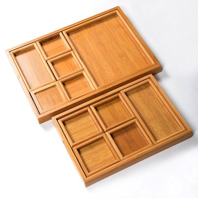 China Factory Wholesale Bamboo Tray and Dinner Plate Snack Dish Dinner Restaurant Fruit Dish Eco-friendly for sale