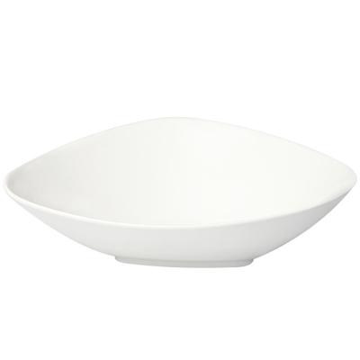 China Nordic Irregular Irregular Pure White Ceramic Tableware Dish Sustainable Nordic Irregular Pure White Ceramic Salad Bowl Style Dishes Abnormal-Shape Salad Bowl Style Dishes Deep Style for sale