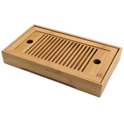 China Chinese Kongfu Small Eco - Friendly Bamboo Tea Tray Table Serving Tray Box for sale