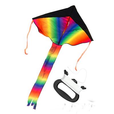 China Promotional Chinese Made Nylon Rainbow Triangle Kite for sale