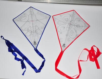 China Promotioanl Gifts / DIY Advertising Graffiti Filled Drawing Teaching Hand Painted Diamond Kites for sale