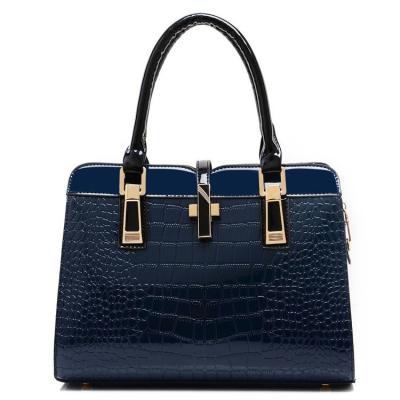 China Popular Unique Big Size PU Leather Handbags Fashion Hot Selling Crocodile Leather Designer PU Handbags for sale