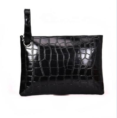 China Others Fashion Crocodile Pattern Leather Strap Clutches Handbag Large Capacity Evening Purse Clutch Bag for sale