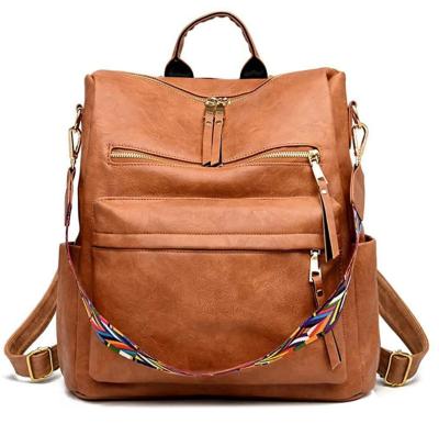 China Other Hot-selling Retro Multi-Function Popular Wholesale Style Woman Backpack PU Bag for sale