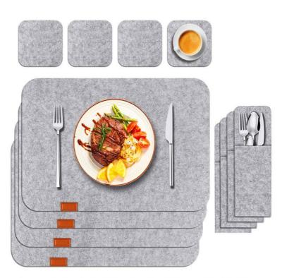 China Viable Amazon Hot Sale Gray Custom Size Washable Aborsent Logo Placemat Heat Resistant Copy for sale