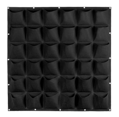 China 1*1 Meter 36 Pockets Wall Hanging Planter Eco - Friendly Garden Felt Grow Bag On The Wall for sale