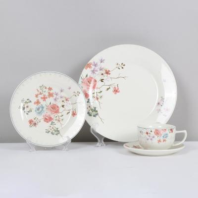 China Customized viable decal dinnerware 20pcs ceramic dinnerware porcelain ceeramic dinner sets for sale