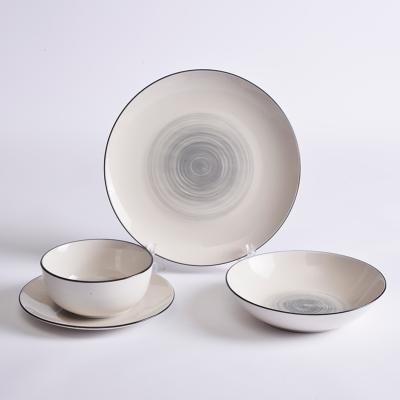 China Sustainable Porcelain Dinnerware Set Modern Dinnerware Set Ceramic Dinnerware Set for sale