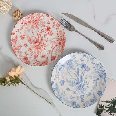 China Logo Pad Printing Ceramic Dinner Customized Viable Plates Whole Porcelain Pads And Plates Dinner Dishes for sale