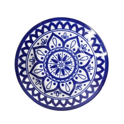 China Wholesale Disposable Interesting Design Pad Printing Plate Porcelain Dish And Plate Ceramic Dinnerware Set Dish for sale