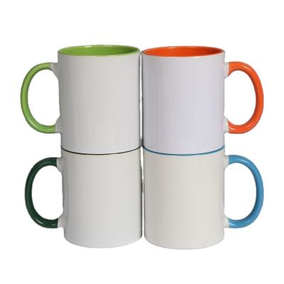 China Customized Simple White Logo Printed Design Ceramic Mugs Viable Wholesale Porcelain White Gift Coffee Mugs for sale