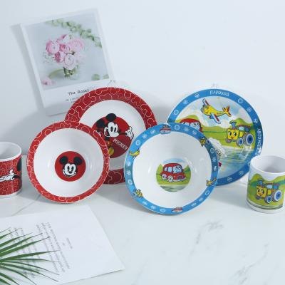 China 2020 New Sustainable Children's Dinnerware Dinner Set Porcelain Kid's Dinnerware Set Ceramic for sale