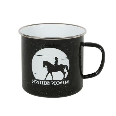 China Viable Wholesale Custom Enamel Coffee Mug Vintage Souvenir Vintage Campfire Campfire Mug Cup Enamel Utensils Retro for sale