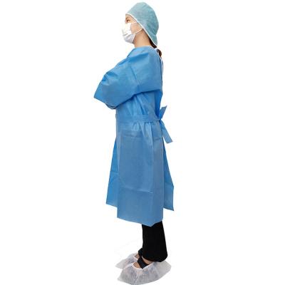 China S M L XL XXL Sterile Surgical Gown Reinforced Long Sleeve Round Neck for sale