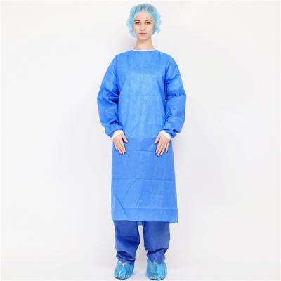 China Knitted Cuffs PE Sterile Surgical Gown 35gsm Moisture Permeable for sale