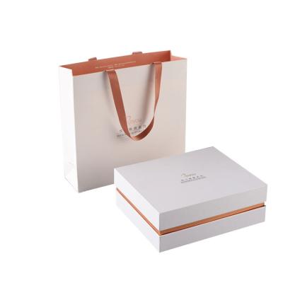 China Custom Materials Small Folding Craft Recycled Cardboard Hard Paper Bag And Gift Box Set Package Luxury Perfume Boxes Packaging With Lid for sale