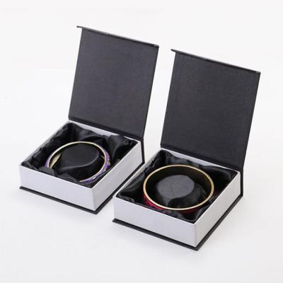 China Recycled Materials Wholesale Luxury Custom Logo Small Cardboard Jewelery Storage Packaging Paper Jewelry Box With Sponge for sale