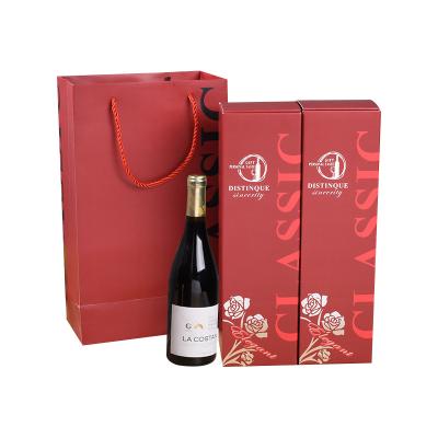 China Recycled Custom Luxury Matt Black Cardboard Liquor Set Materials Packaging Boxes Champagne Whiskey Red Wine Bottles Glass Paper Gift Box for sale