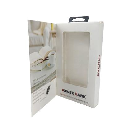 China Recycled Delicate Materials Mobile Phone Accessories Custom Printed Paper Box With Window for sale