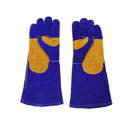 China Durable \ fire resistant palm and index finger reinforced welding gloves for sale