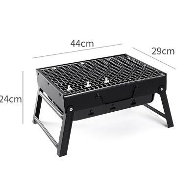 China Outdoor Charcoal Barbecue Grill Outdoor Portable Fireproof Camping Smokeless Stainless Charcoal Barbecue BBQ Grills With Table for sale