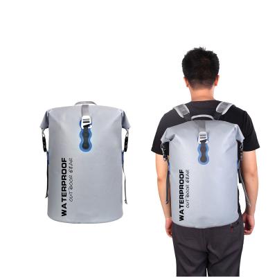 China Hot Selling Camping 40L 500D PVC Kayak Dry Bag Swimming Float Drift Outdoor Rise Float Waterproof Backpack for sale