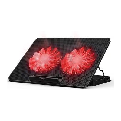 China Adjustable Size Best Selling 2 USB Ports Fans Portable Laptop Cooler Stand Adjustable Wind Speed ​​Laptop Cooling Pad for 17 Inch Laptops for sale