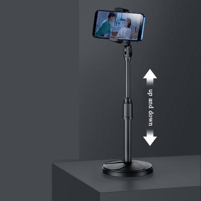 China 360 Degree Rotating 2021 High Quality Mobile Phone Stand For Live Stream Adjustable Height And Angle Mobile Phone Table Stand for sale