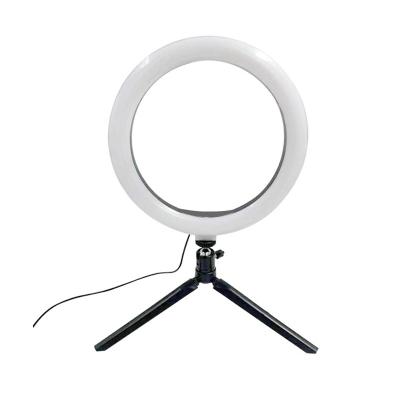 China 6 Inch Adjustable Mini Portable Beauty Glow Live Makeup Led Video Ring Desk Light with Tripod Stand for sale