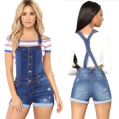 China Wholesale Breathable Ladies Cotton Denim Suspenders Pants Ladies Denim Bib Ladies Denim Jumpsuits Women Jeans Girl Sarafans for sale