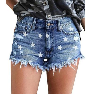 China Breathable Custom Ladies Fashion Cotton Stretch Denim Pants Ladies Shorts Women Jeans Shorts for sale