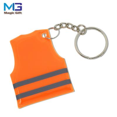 China Bags / Garment / High Safety Factory Supply Visible PVC Vest Key Chain Reflective Key Chain for sale