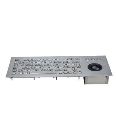 China Optical Standard Wired Industrial Keyboard With Mechanical Trackball for sale