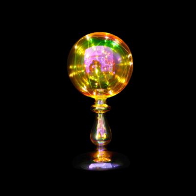 China 13 years factory direct wholasale and 2021 new idea Christmas decoration table lamp hand blown glass light up ornament glass ball light for sale