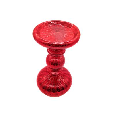 China Home Decor Items Mercury Glass Art Crafts Candle Holder Decor Ideas for sale