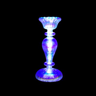 China Glass& fiber LED illuminated stunning stylish iridescent glass sconce pedestals for sale