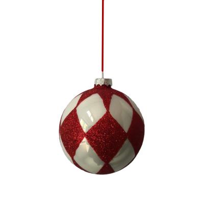 China Vintage / Decorative Trendy Retro Christmas Tree Ornaments Painted Christmas Balls for sale