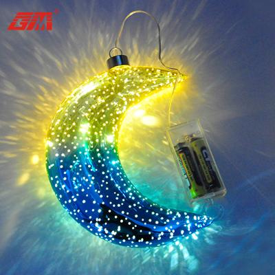 China Decoration Factory Direct Sale Christmas Decoration Moon Shaped Light Lamp For Home Decor for sale