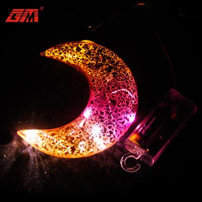 China Handmade Colorful Battery Operated Decoration Half Moon Night Light For Christmas Decoration for sale