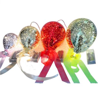 China 13 Years Factory Direct Party Supplies Glass Hanging Glass Balloon Decoration With LED Light for sale