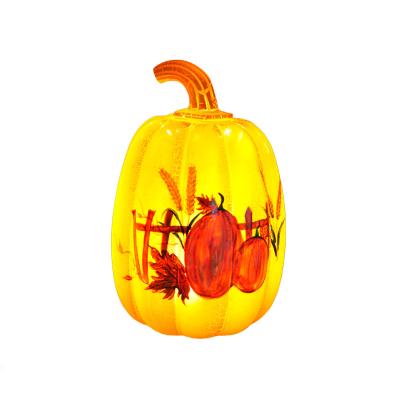 China Europe 2021 wholesale hand blown pumpkin painting glass decorations for sale