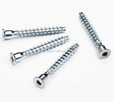 China Furniture Assembly And Connection Flat / Confirmat Furniture Head Hex Socket Screw for sale