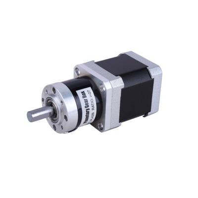 China Enclosed Hybrid Gear Reducer Stepper Motor NEMA17 Gearbox Motor Geared NEMA 17 Stepper Motor For CNC Machine for sale