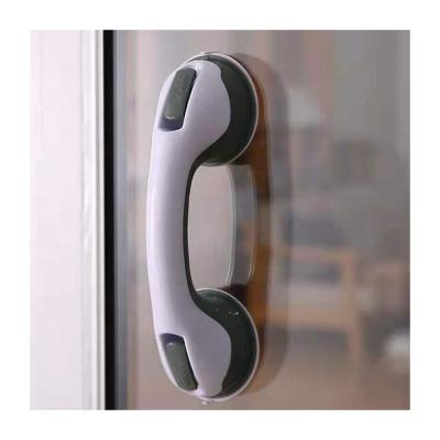 China Custom Strong Logo Glass Suction Cup Suction Glass Handle Bath Safety Handle Rail for sale