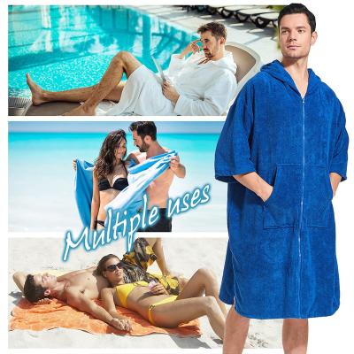 China Resort Hotel QUICK DRY Adult Bathrobe Cape Wearable Absorbent Quickly Every Towel Dry Bathing Towel for sale