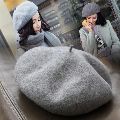 China breathable & Korean Beret Hat Autumn And Winter Woolen Version Waterproof Painter Beret Hats Beautiful for sale