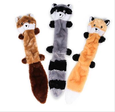 China Viable Raccoon Toy Dog Plush Puzzle Dog Bite Molars Sound Dog Toy Teeth Cleaning Smell Absorption for sale