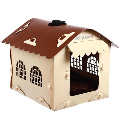 China Sustainable New Plastic Can Be Closed Warm Dog Kennel Pet House for sale